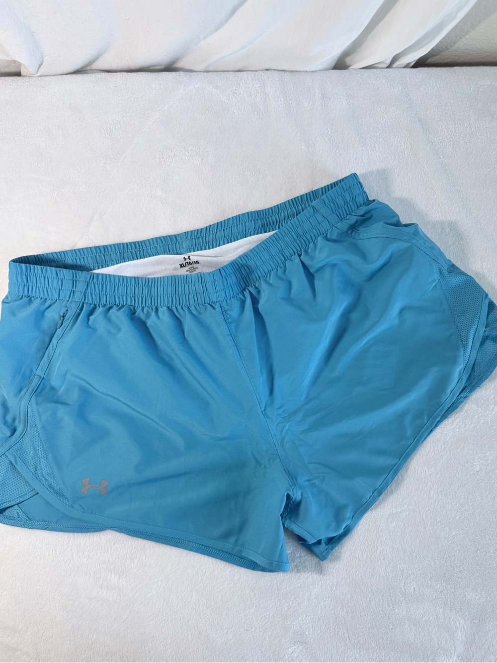 Under Armour Women's Aqua Blue Athletic Running Shorts